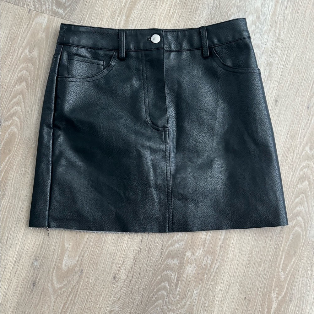 Forever 21 Black Leather Skirt